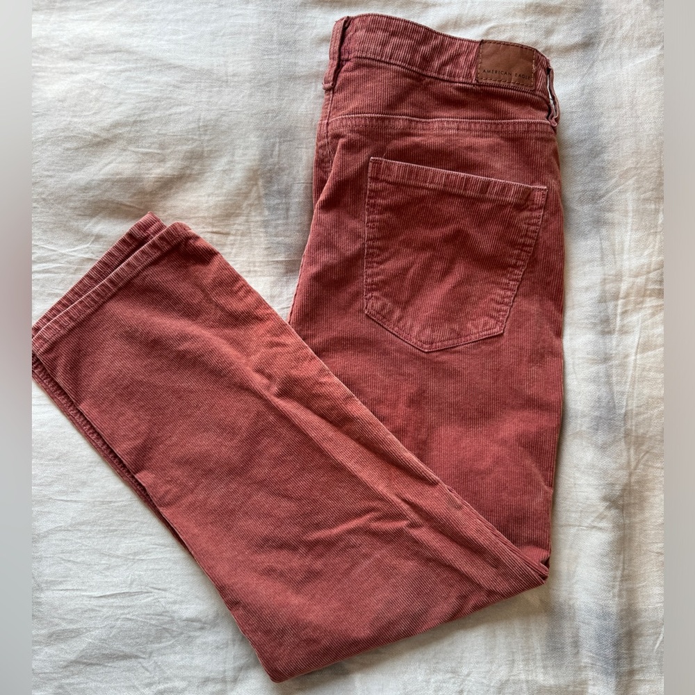 American eagle dusty rose corduroy pants size 12